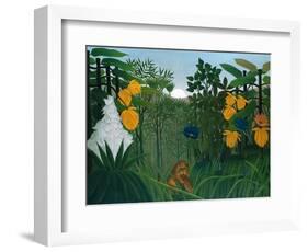 The Repast of the Lion-Henri Rousseau-Framed Art Print