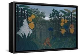 The Repast of the Lion-Henri JF Rousseau-Framed Stretched Canvas