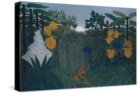 The Repast of the Lion-Henri JF Rousseau-Stretched Canvas