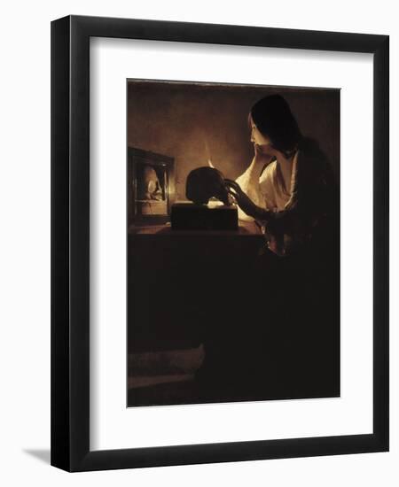 The Repentant Magdalen-Georges de La Tour-Framed Art Print