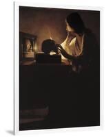 The Repentant Magdalen-Georges de La Tour-Framed Art Print