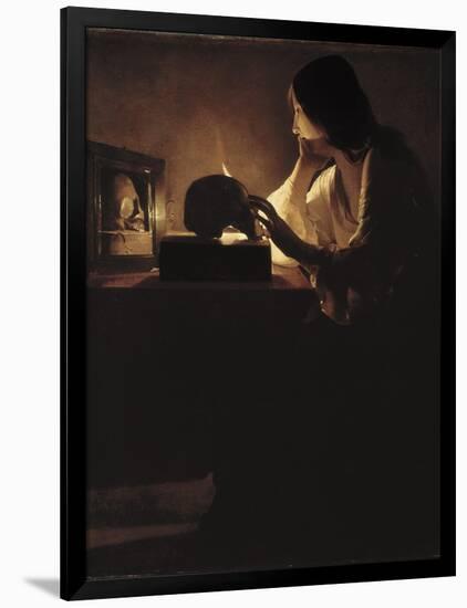 The Repentant Magdalen-Georges de La Tour-Framed Art Print