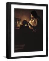 The Repentant Magdalen-Georges de La Tour-Framed Art Print