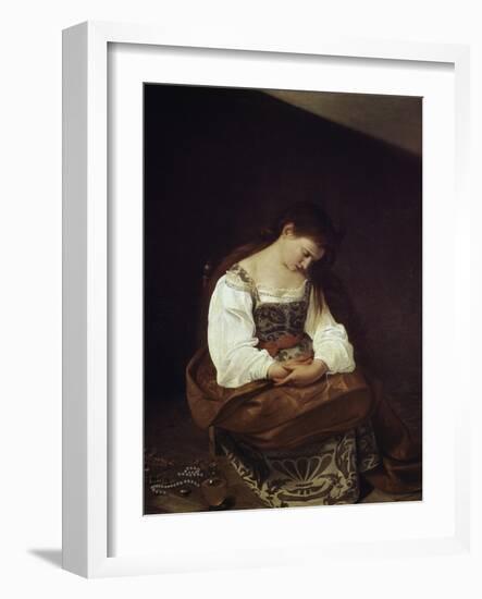 The Repentant Magdalene-Caravaggio-Framed Giclee Print