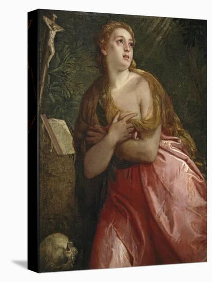 The Repentant Mary Magdalene, 1583-Paolo Veronese-Stretched Canvas