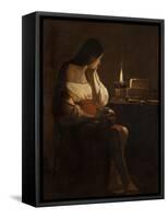 The Repentant Mary Magdalene-Georges de La Tour-Framed Stretched Canvas
