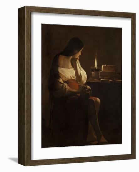 The Repentant Mary Magdalene-Georges de La Tour-Framed Giclee Print