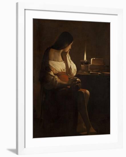 The Repentant Mary Magdalene-Georges de La Tour-Framed Giclee Print