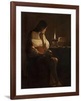 The Repentant Mary Magdalene-Georges de La Tour-Framed Giclee Print