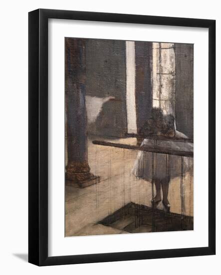 The Repetition at the Home of Dance (detail). 1873-1875. Oil on canvas.-Edgar Degas-Framed Giclee Print