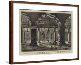 The Reported Capture of Nana Sahib, View of the Court at Cawnpore Where the Massacre Took Place-Henry William Brewer-Framed Giclee Print