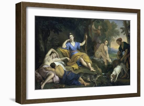 The Repose of Diana-Louis de Boulogne-Framed Giclee Print