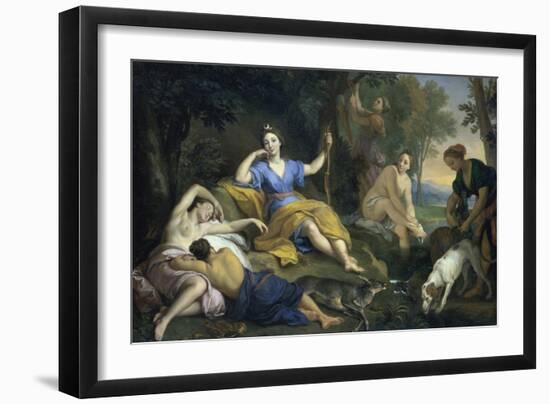 The Repose of Diana-Louis de Boulogne-Framed Giclee Print