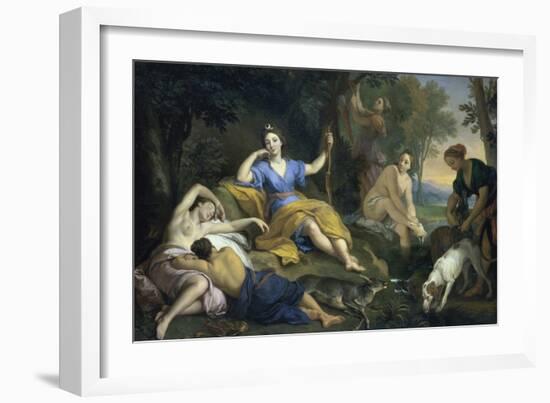 The Repose of Diana-Louis de Boulogne-Framed Giclee Print