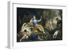 The Repose of Diana-Louis de Boulogne-Framed Giclee Print