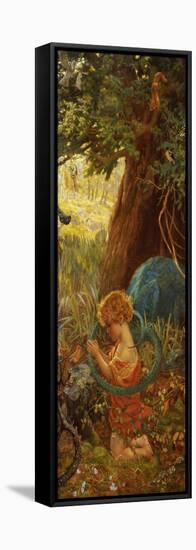 The Rescue, circa 1890-95-Arthur Hughes-Framed Stretched Canvas