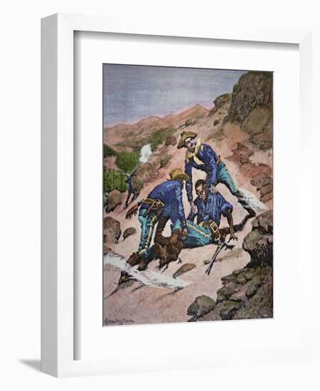 The Rescue of Corporal Scott During the Geronimo Campaign of 1886-Frederic Sackrider Remington-Framed Giclee Print