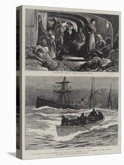 The Rescue of the Passengers and Crew of the Danmark by the Missouri in the Atlantic-Joseph Nash-Stretched Canvas