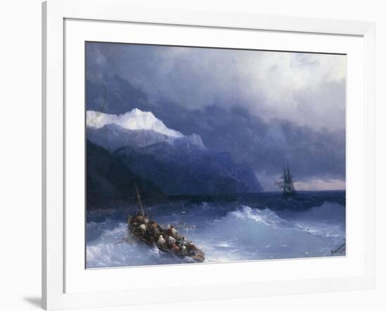 The Rescue-Ivan Konstantinovich Aivazovsky-Framed Giclee Print