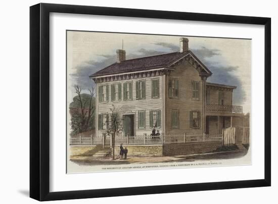 The Residence of Abraham Lincoln-null-Framed Premium Giclee Print