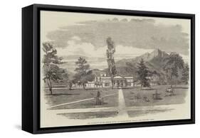 The Residence of the British Envoy, at Khatmandham, Nepaul-null-Framed Stretched Canvas