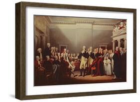 The Resignation of George Washington on 23rd December 1783, C.1822-John Trumbull-Framed Giclee Print