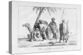 The Rest of the Bedouin Arabs by the Nile, Egypt, 1819-G Engelmann-Stretched Canvas