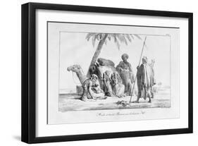 The Rest of the Bedouin Arabs by the Nile, Egypt, 1819-G Engelmann-Framed Giclee Print