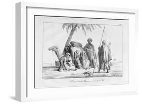 The Rest of the Bedouin Arabs by the Nile, Egypt, 1819-G Engelmann-Framed Giclee Print