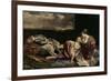 The Rest of the Holy Family on the Flight into Egypt-Orazio Gentileschi-Framed Giclee Print