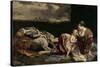The Rest of the Holy Family on the Flight into Egypt-Orazio Gentileschi-Stretched Canvas