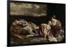 The Rest of the Holy Family on the Flight into Egypt-Orazio Gentileschi-Framed Giclee Print