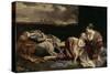 The Rest of the Holy Family on the Flight into Egypt-Orazio Gentileschi-Stretched Canvas