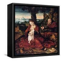 The Rest on the Flight into Egypt, 16th Century-Bernaert Van Orley-Framed Stretched Canvas