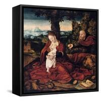 The Rest on the Flight into Egypt, 16th Century-Bernaert Van Orley-Framed Stretched Canvas