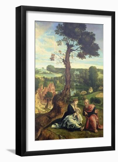 The Rest on the Flight into Egypt, C.1534-40 (Panel)-Pieter Coecke van Aelst-Framed Giclee Print