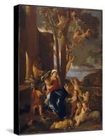 The Rest on the Flight into Egypt, c.1627-Nicolas Poussin-Stretched Canvas