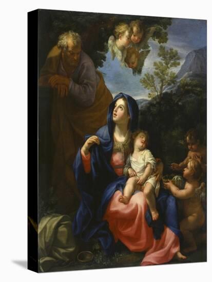 The Rest on the Flight into Egypt, c.1720-30-Giovanni Odazzi-Stretched Canvas
