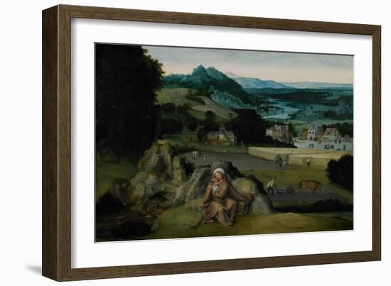 The Rest on the Flight into Egypt (The Miraculous Field of Wheat) C.1518-24-Joachim Patinir-Framed Giclee Print