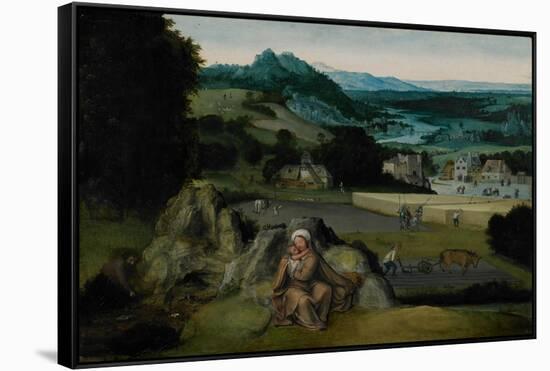 The Rest on the Flight into Egypt (The Miraculous Field of Wheat) C.1518-24-Joachim Patinir-Framed Stretched Canvas
