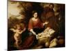 The Rest on the Flight Into Egypt-Bartolome Esteban Murillo-Mounted Premium Giclee Print