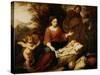 The Rest on the Flight Into Egypt-Bartolome Esteban Murillo-Stretched Canvas