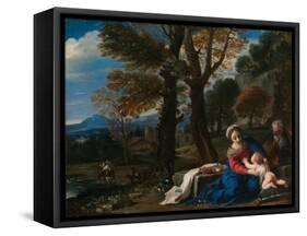 The Rest on the Flight into Egypt-Pier Francesco Mola-Framed Stretched Canvas