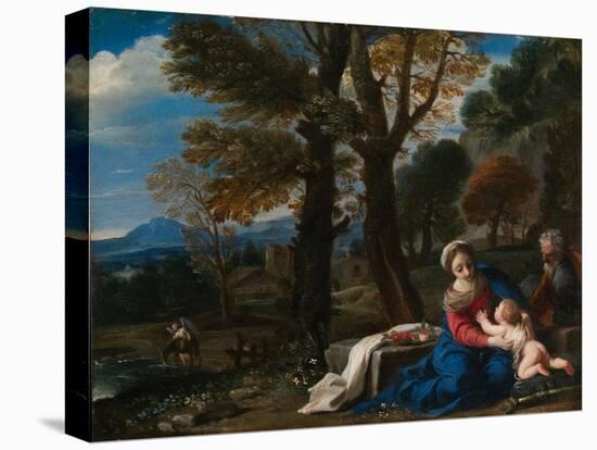 The Rest on the Flight into Egypt-Pier Francesco Mola-Stretched Canvas