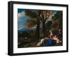 The Rest on the Flight into Egypt-Pier Francesco Mola-Framed Giclee Print