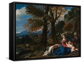 The Rest on the Flight into Egypt-Pier Francesco Mola-Framed Stretched Canvas