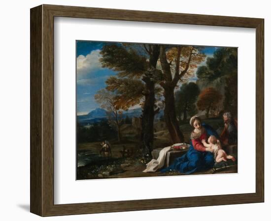 The Rest on the Flight into Egypt-Pier Francesco Mola-Framed Giclee Print