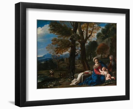 The Rest on the Flight into Egypt-Pier Francesco Mola-Framed Giclee Print