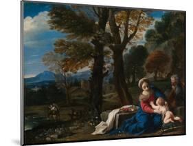 The Rest on the Flight into Egypt-Pier Francesco Mola-Mounted Giclee Print