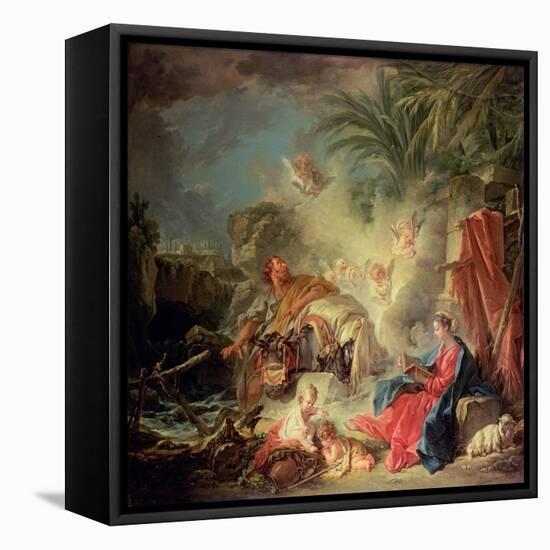 The Rest on the Flight into Egypt-Francois Boucher-Framed Stretched Canvas
